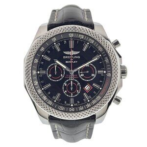 Breitling Bentley Barnato Steel Black Dial 49mm Automatic Mens Watch A25368